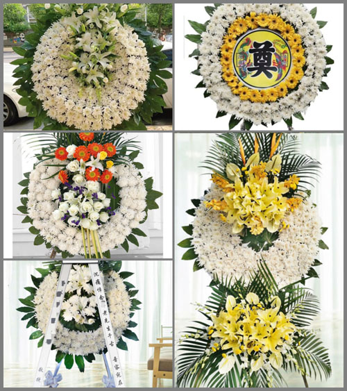 山东青岛莱西市沽河街道后庄扶村花圈速递